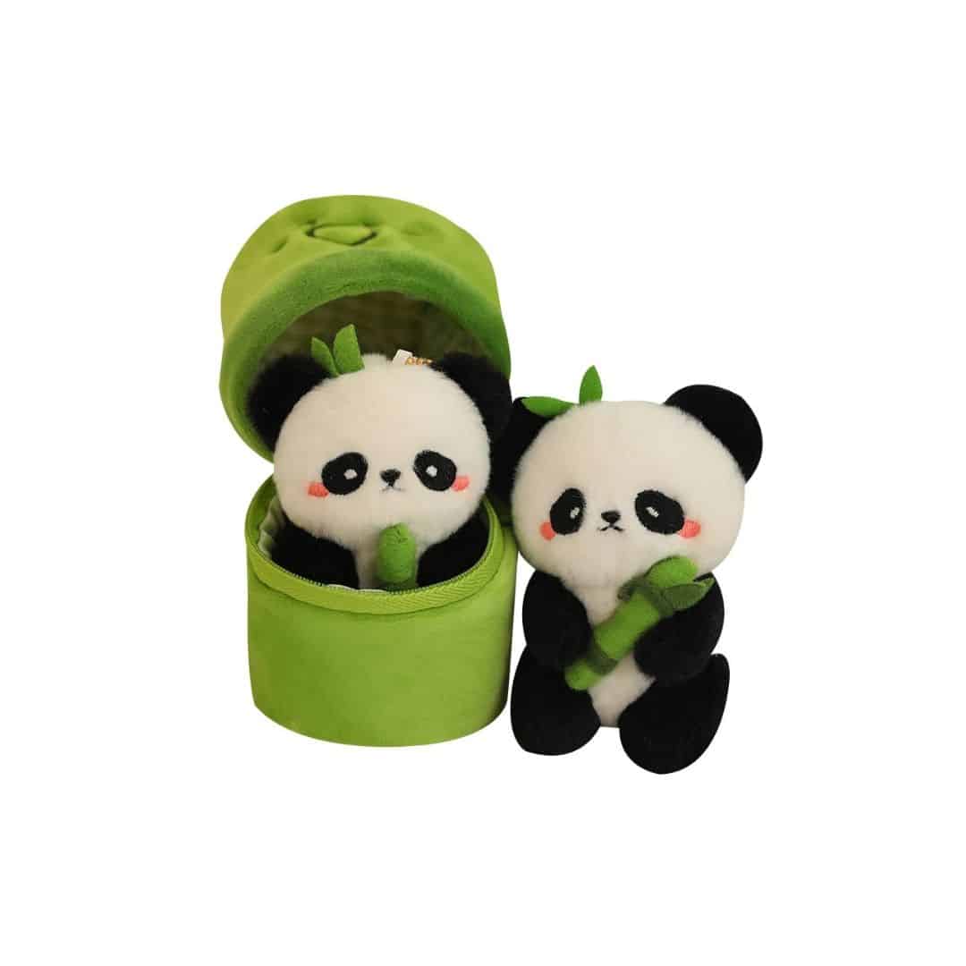 Doudou Panda dans un Tube de Bambou 10 cm 3 2 44