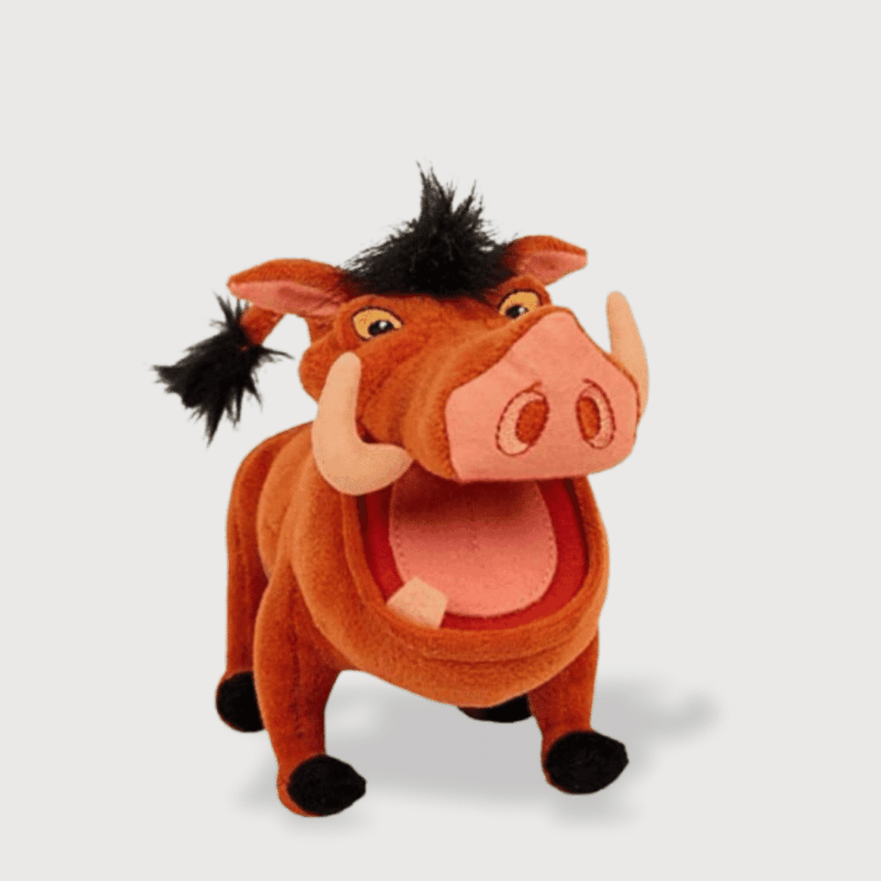 Doudou Disney Pumbaa : Doudou Pumbaa marron avec un pelage doux.