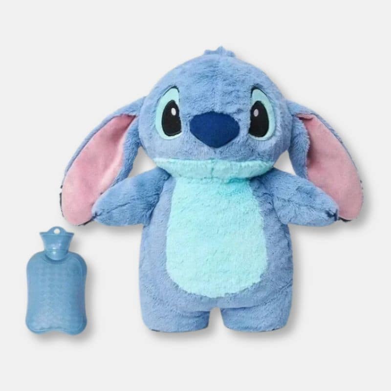 Doudou Bouillotte Stitch Bleu de 30 cm, doudou stitch bouillotte bleu