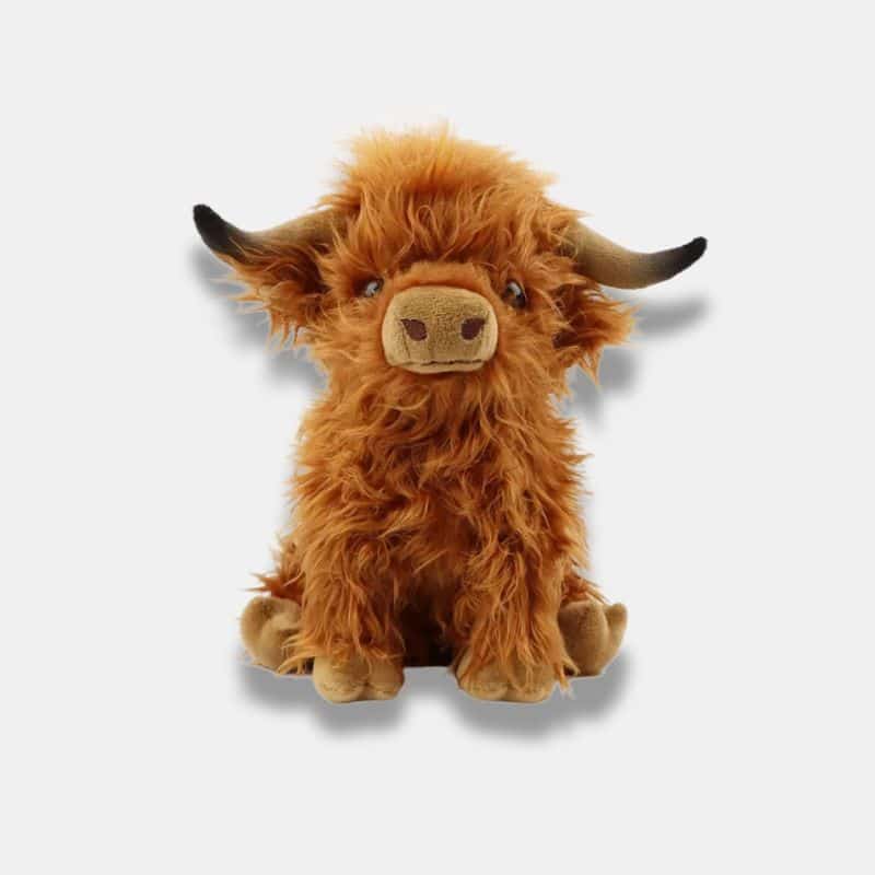 Peluche Vache Highland Kawaii de 25 cm, peluche mini vache highland