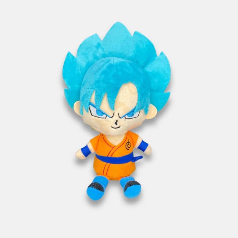Peluche Dragon Ball Goku Super Saiyan Blue de 20 cm, mini peluche goky en mode super saiyan blue