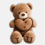 Doudou Ours Peluche Géante, doudou géant marron de 100 cm