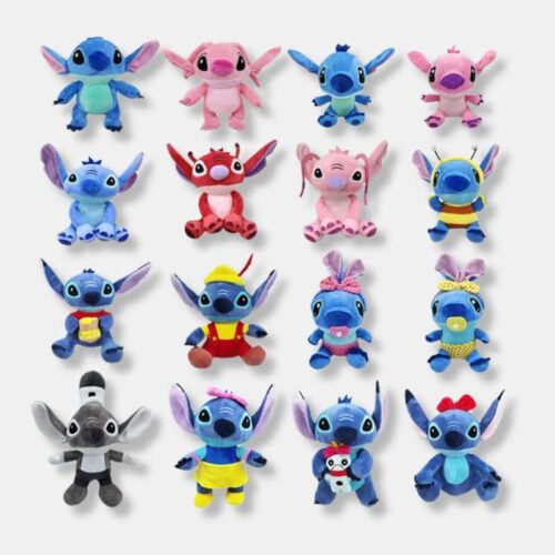 Doudou Disney Stitch de 25 cm, doudou différent modèle, bleu, rose