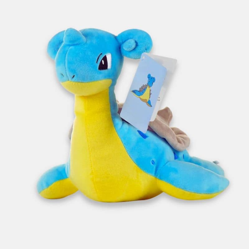 Doudou Pokémon Lokhlass 1 Doudou Pokémon Lokhlass de 23 cm, doudou Lokhlass de couleur bleue et jaune