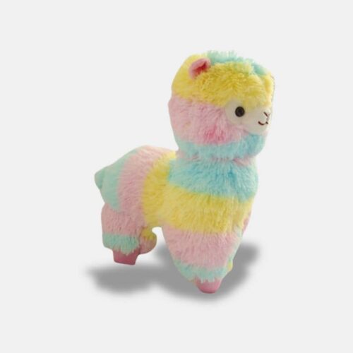 Peluche Alpaga Kawaii en Arc-en-Ciel de 25 cm, peluche alpaga arc en ciel