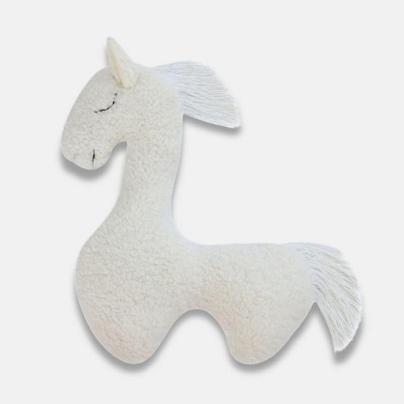 Peluche Cheval Kawaii de 50 cm, peluche cheval blanc
