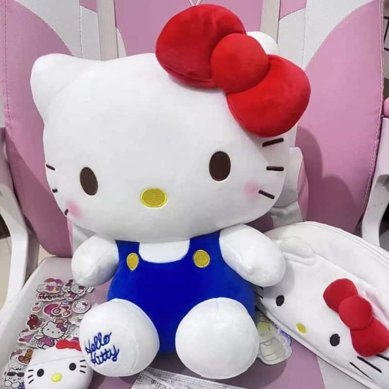 Peluche Hello Kitty Bleu Kawai 4 4