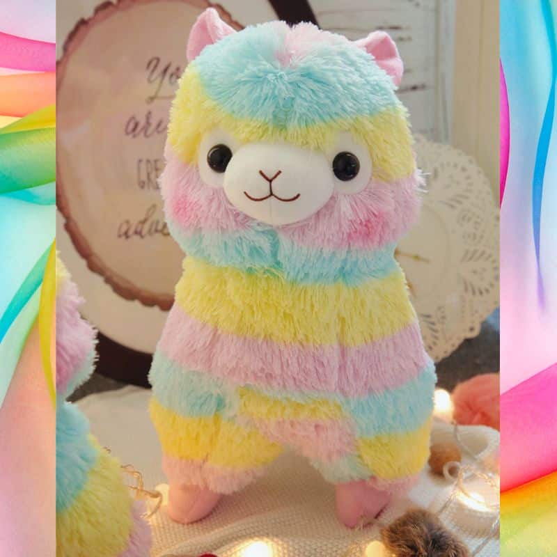 Peluche Alpaga Kawaii en Arc-en-Ciel 5 4
