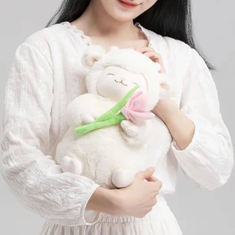 Doudou Mouton Doux avec Fleur 4 5