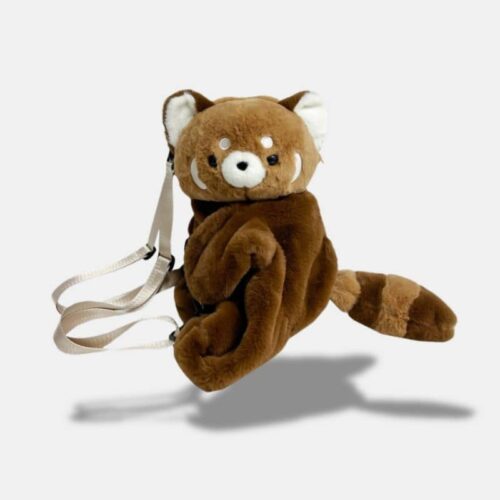 Sac à Dos Peluche Panda Kawaii de 40 cm, peluche panda marron sac à dos