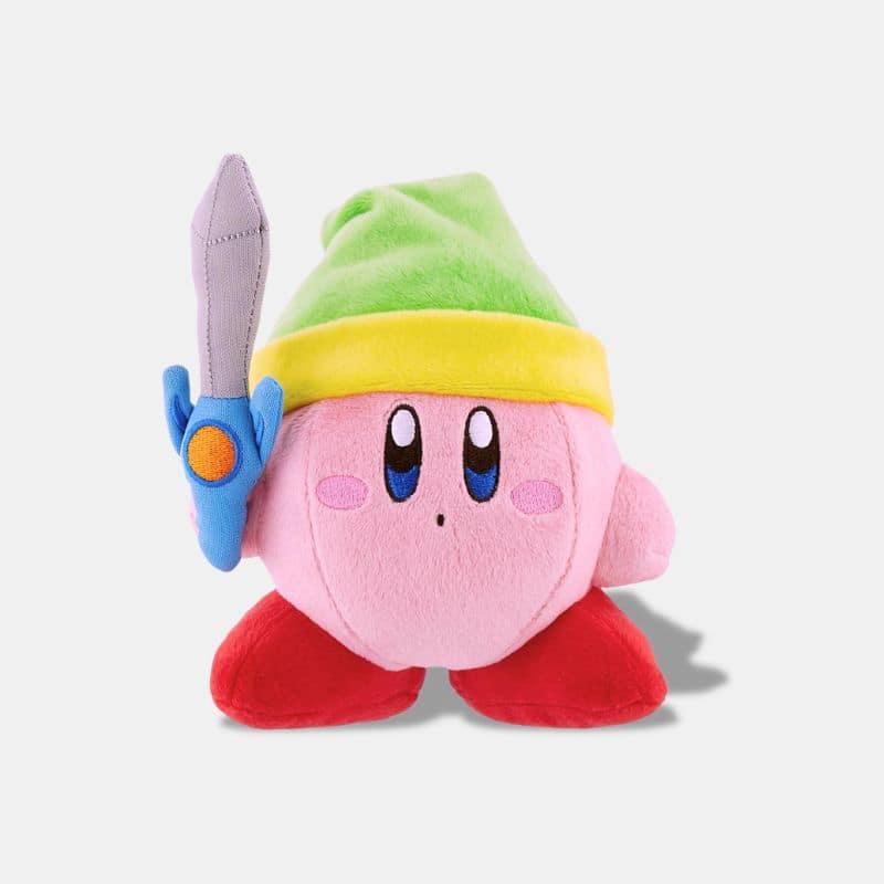 Peluche Kirby avec Épée de 19 cm, mini peluche kirby avec épée