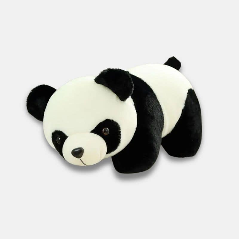 Peluche Panda Kawaii blanc et noir, peluche panda marchant