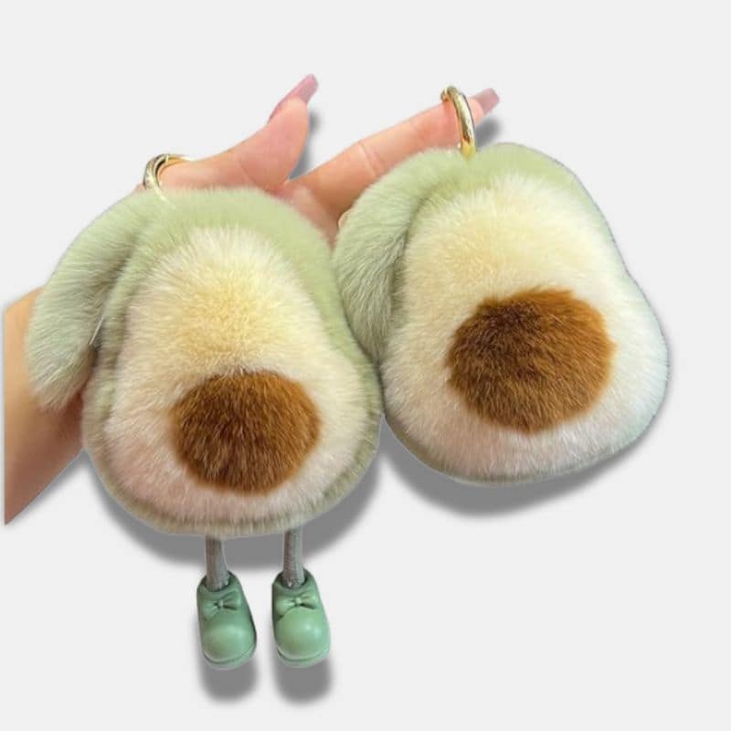 Peluche Avocat Porte-Clés de 15 cm, peluche avocat avec pieds et sans pieds