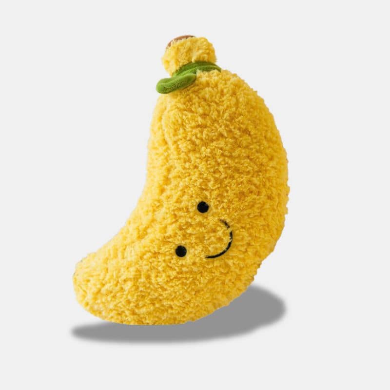 Peluche Banane Souriante de 27 cm, peluche banana très douce