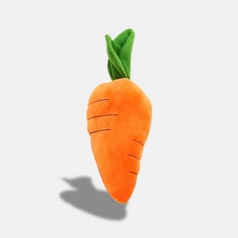 Peluche Carotte Ultra-Doux de 19 cm, mini peluche carotte pour chien