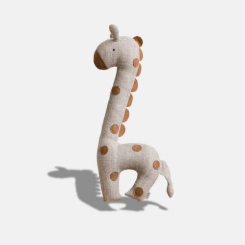 Peluche Girafe Adorable de 40 cm, peluche girafe avec des gros points marron