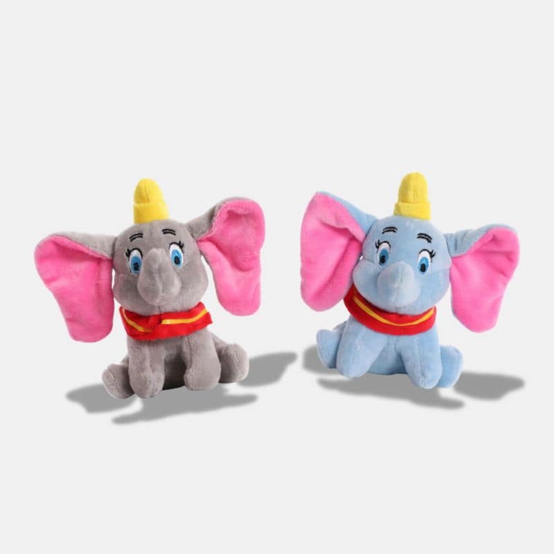 Peluche Dumbo Kawaii gris et bleu de 13 cm, 2 mini peluche dumbo