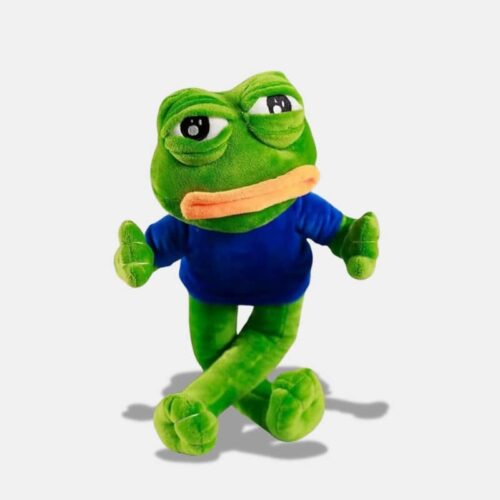 Peluche Grenouille Triste de 45 cm, peluche grenouille amusant
