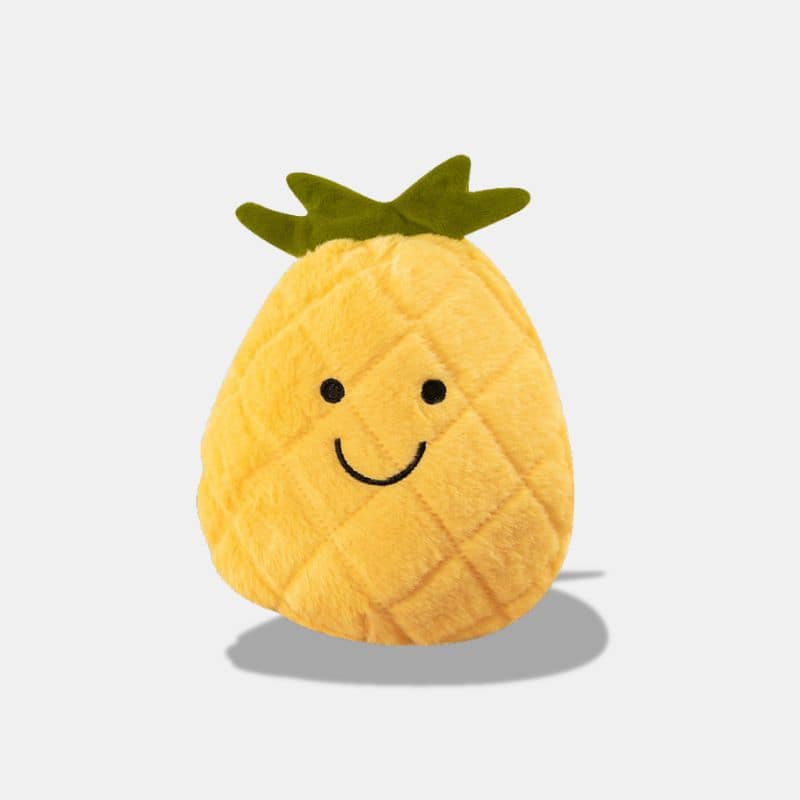 Peluche Fruit Ananas Souriant de 22 cm, peluche ananas