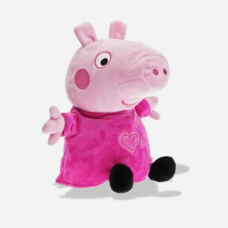 Peluche Peppa Pig en Pyjama de 30 cm, peluche peppa pig avec son pyjama rose fuchsia