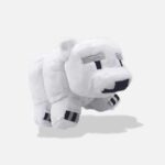 Peluche Minecraft Ours Polaire de 25 cm, peluche ours polaire blanc