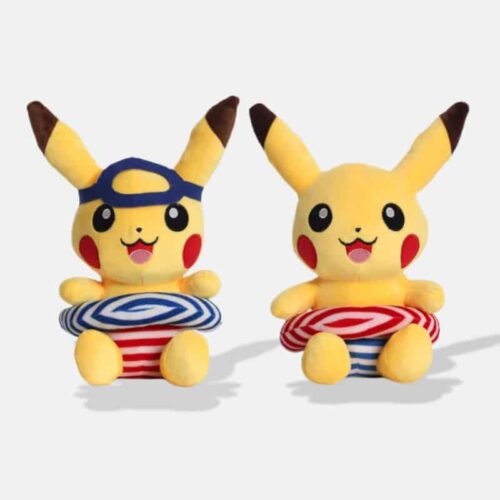 Peluche Pikachu avec Bouée de 25 cm, mini peluche pikachu avec bouée autour du ventre