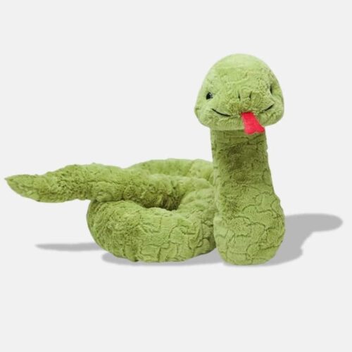 Peluche Serpent de 80 cm, peluche serpent vert, peluche serpent doux