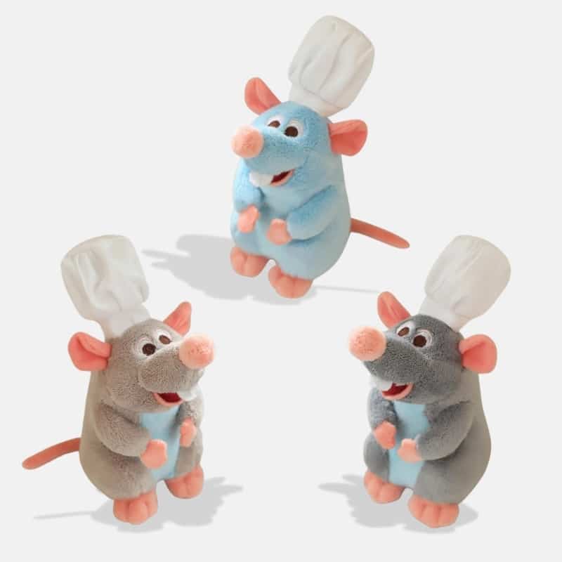 Peluche Ratatouille Adorable de 3 couleurs différentes: bleu, gris et gris clair