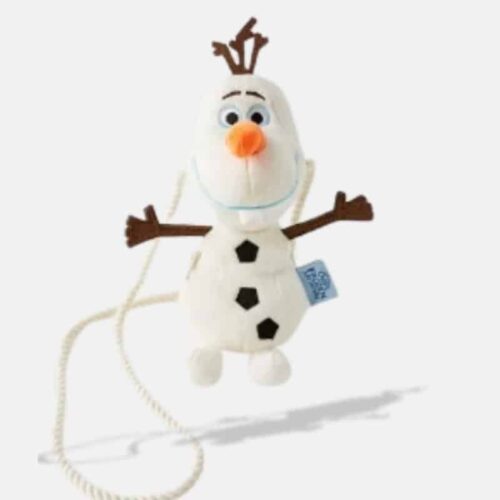 Peluche Olaf Mini Bandoulière de 23 cm, peluche olaf disney avec corde pour bandoulière