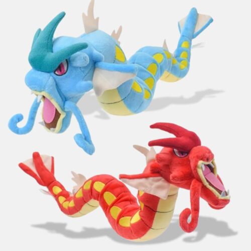 Peluche Pokémon Léviator belu et rouge de 60 cm, peluche dragon léviator