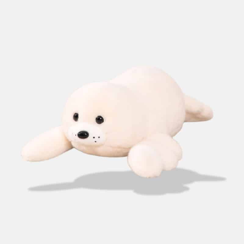 Peluche Phoque Adorable de couleur blanche, peluche phoque blanche
