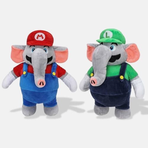 Peluche Mario et Luigi Éléphant de 27 cm, peluche mario et luigi de super mario