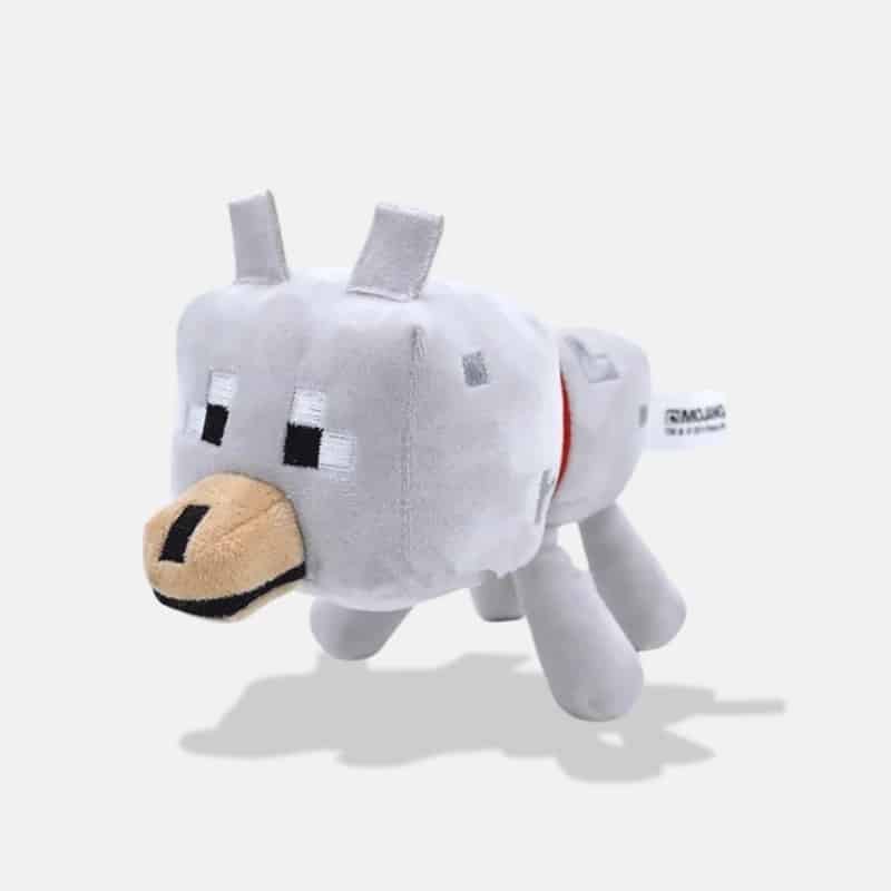 Peluche Minecraft Loup de 22 cm, mini peluche loup minecraft