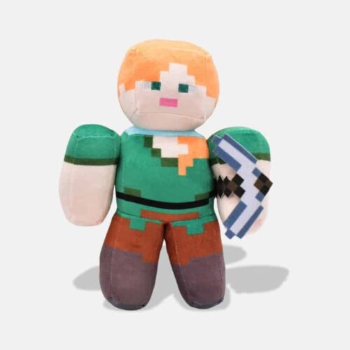 Peluche Minecraft Alex de 20 cm, mini peluche alex