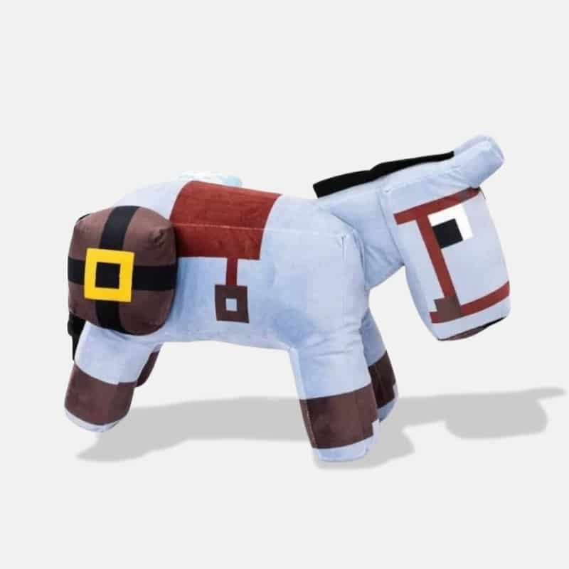 Peluche Minecraft Cheval Bleu de 23 cm, peluche cheval