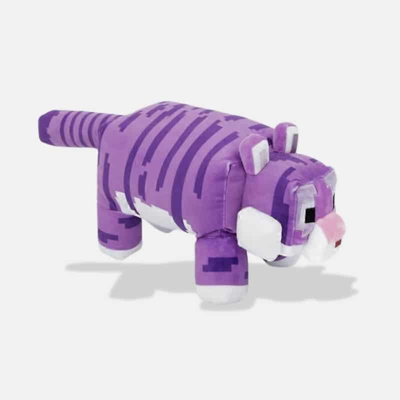 Peluche Minecraft Tigre Violet de 30 cm, peluche tigre