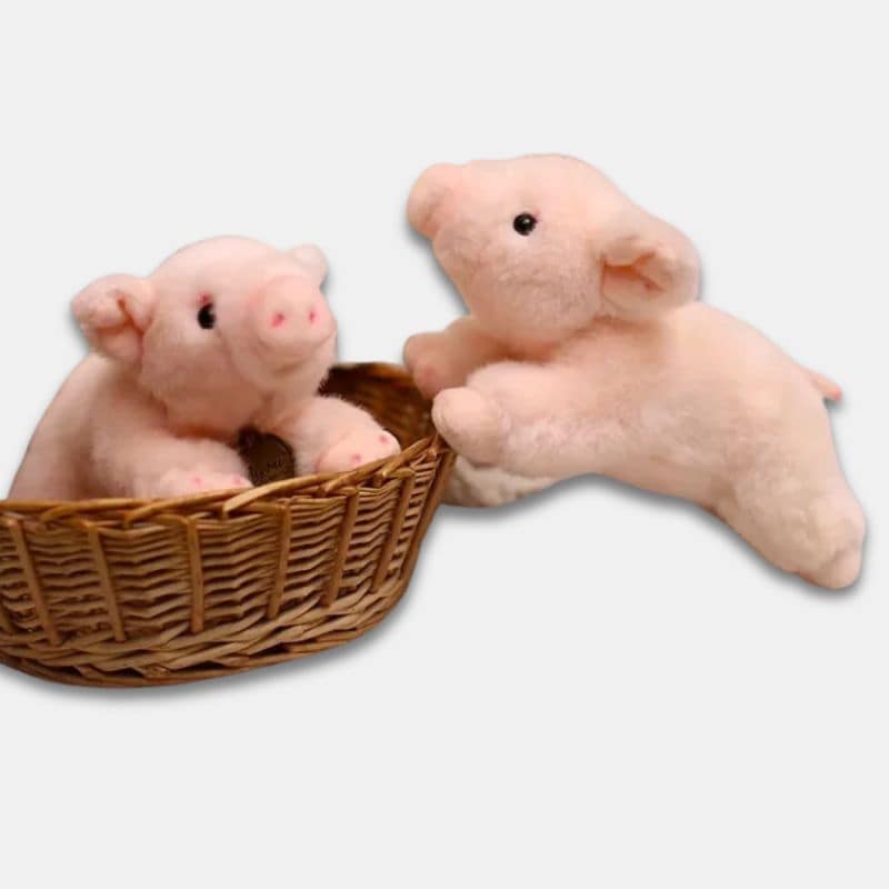 Peluche Cochon Allongé Adorable, mini peluche cochon, mini cochon en peluche