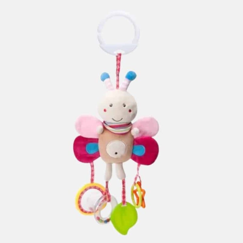 Peluche Musicale Clochette Abeille, 43cm, Peluche Abeille Rose, Peluche Musicale