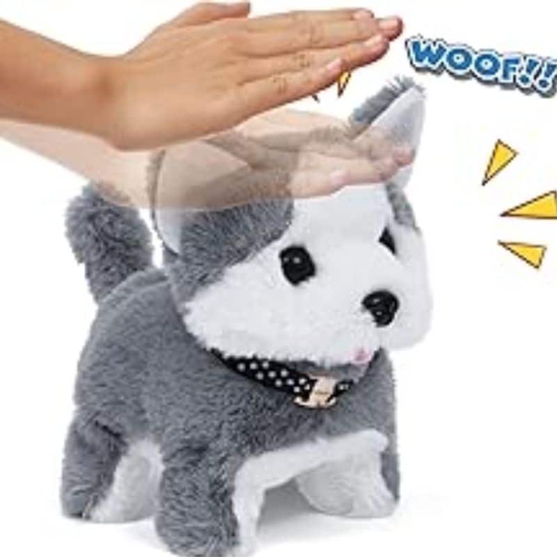 Peluche Musicale Chien Gris 3 123