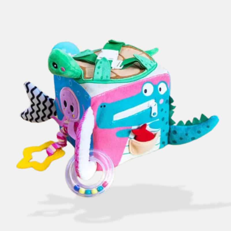 Peluche Musicale en Cube, 10 cm, Peluche en forme de cube, Peluche Musicale