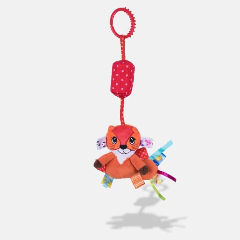 Peluche Musicale Clochette Renard, 32 cm, Peluche Renard Orange, Peluche Musicale