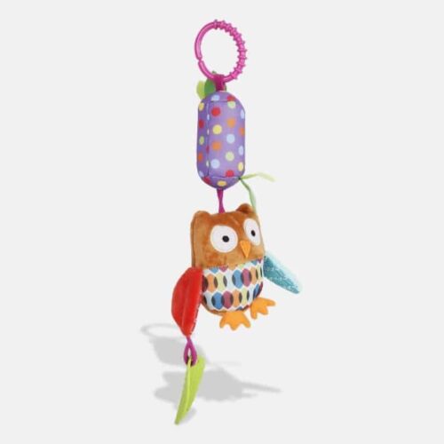 Peluche Musicale Clochette Hibou, 38 cm, Peluche Hibou Marron, Peluche Musicale
