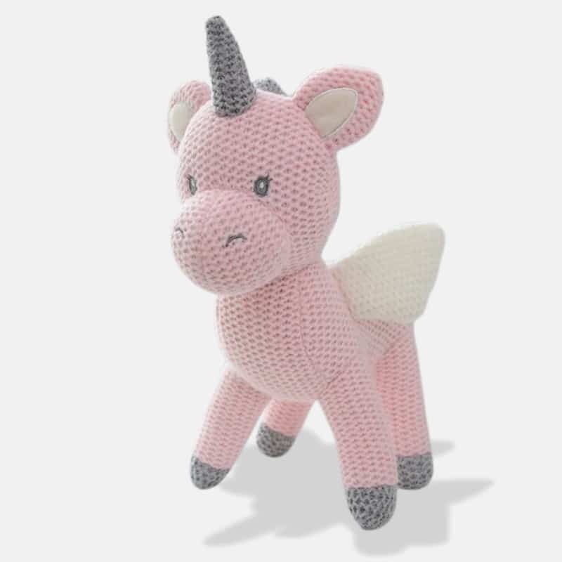 Peluche Tricot Licorne Kawaii de 25 cm, peluche licorne rose