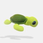 Peluche Tricot Tortue de 25 cm, mini peluche tortue en tricot