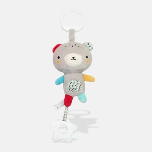 Peluche Musicale de Lit Ours, 33 cm, Peluche Ours Gris, Peluche Musicale
