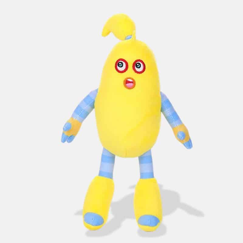 Peluche Musicale Monstre, 30 cm, Peluche Monstre Jaune, Peluche Musicale