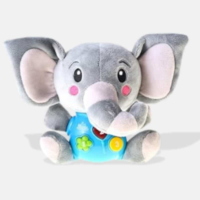 Peluche Musicale Eléphant, 17,7 cm, Peluche Eléphant, Peluche Musicale