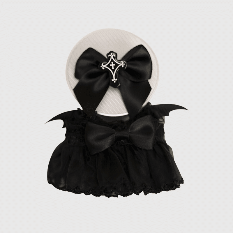 Robe Labubu Noire Élégante, mini robe noire pour peluche labubu