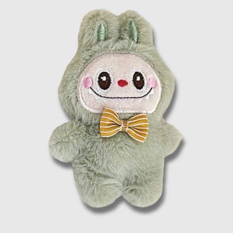 Porte-Clés Labubu Avec Nœud Papillon, labubu peluche vert