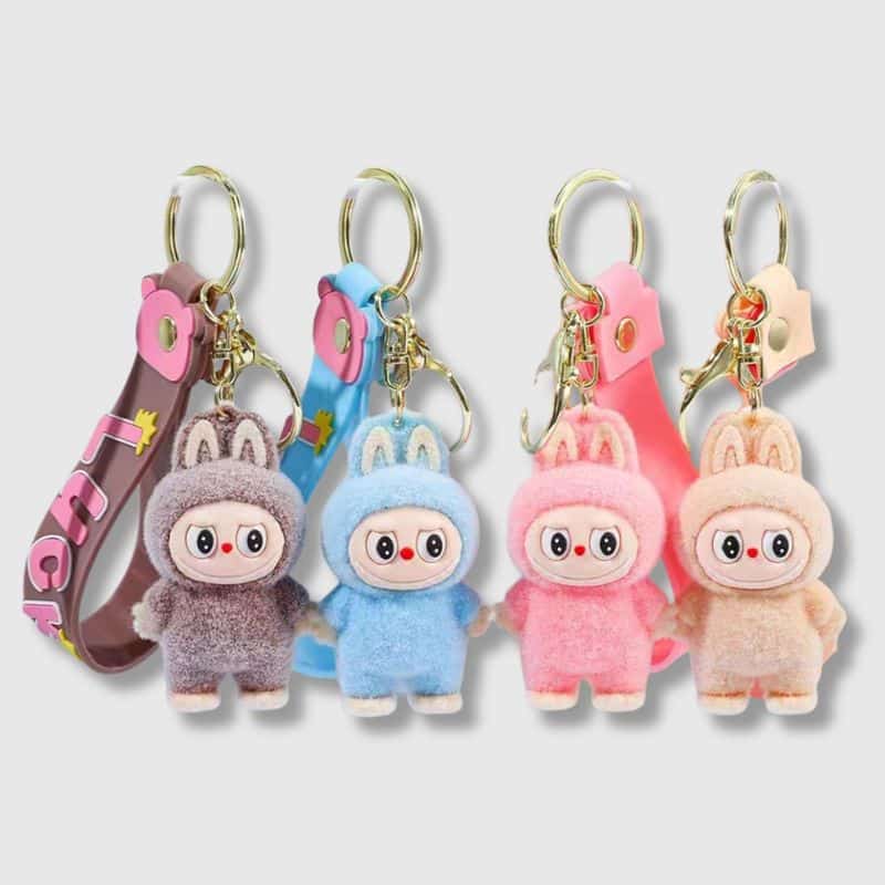 Porte-Clés Labubu Mini Debout, peluche labubu en porte clé